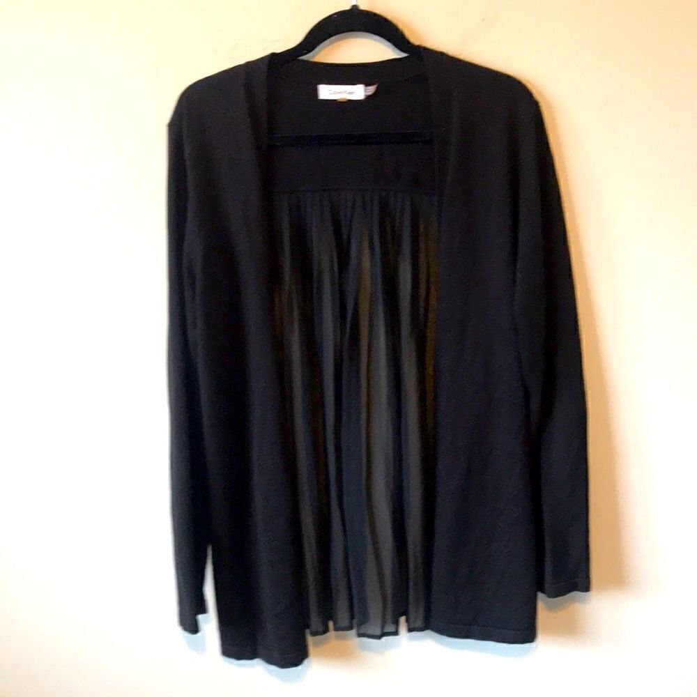 Calvin Klein black  sweater cardigan size M‎